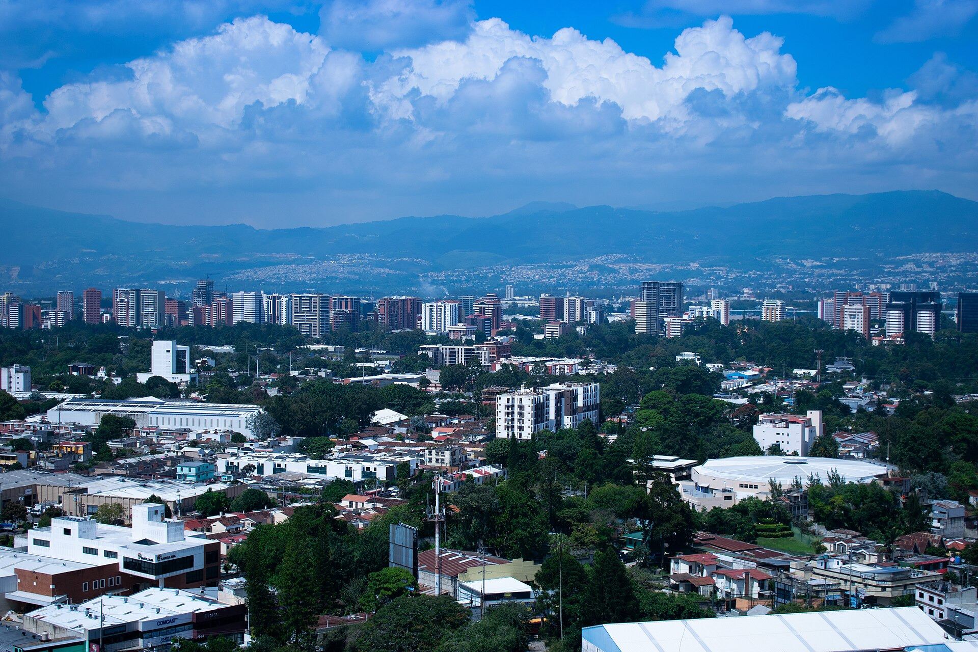 Guatemala City skyline in Guatemala