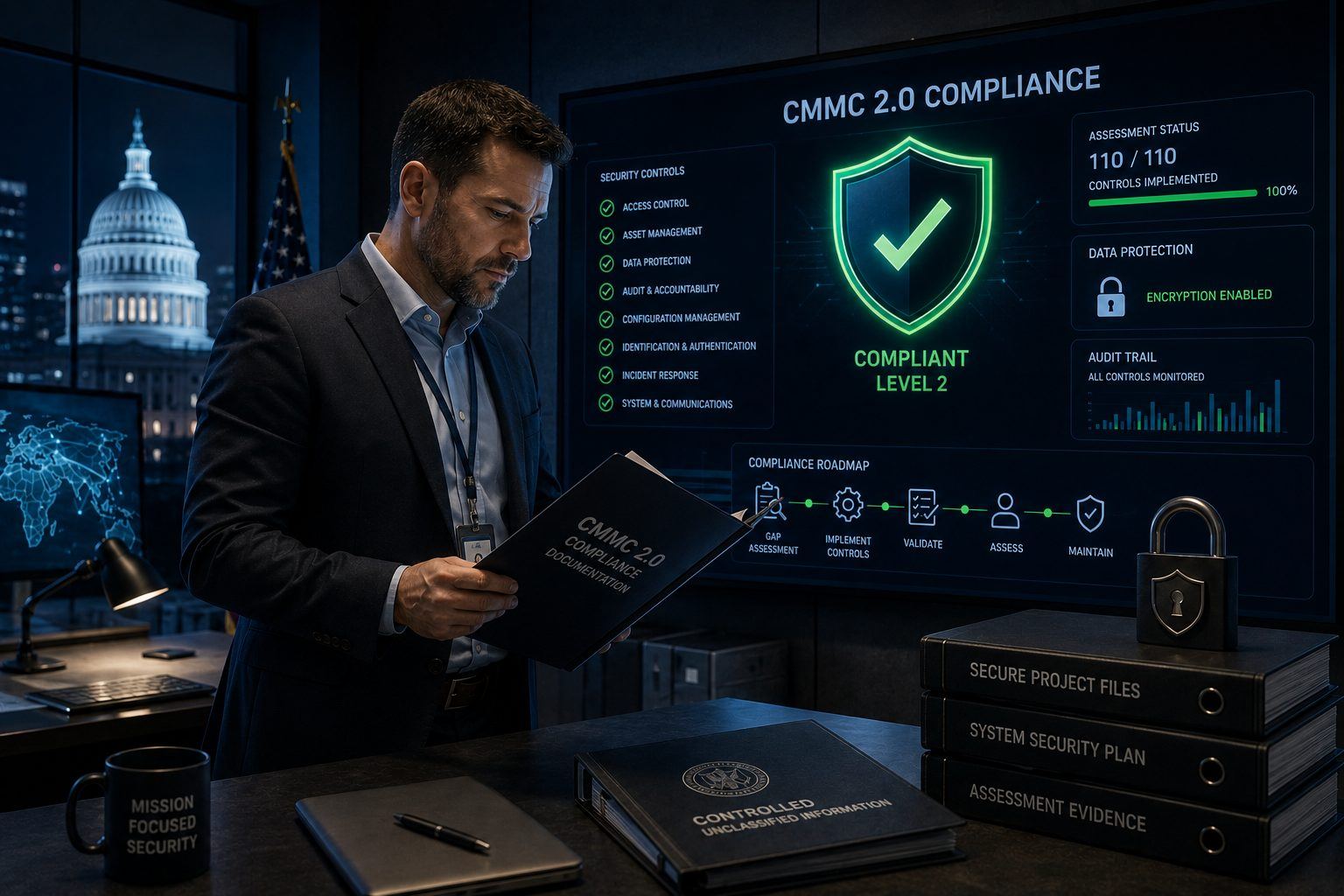 CMMC 2.0 in 2026 — What Northern Virginia & DC Defense Contractors Must Do Before Their Next Contract — image from the current DCI TECH USA article